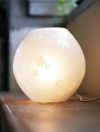  Lampe de table, fleurs de cerisier blanc7 " (18 cm)