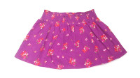 Girls Purple Floral Skirt with Elastic Waist