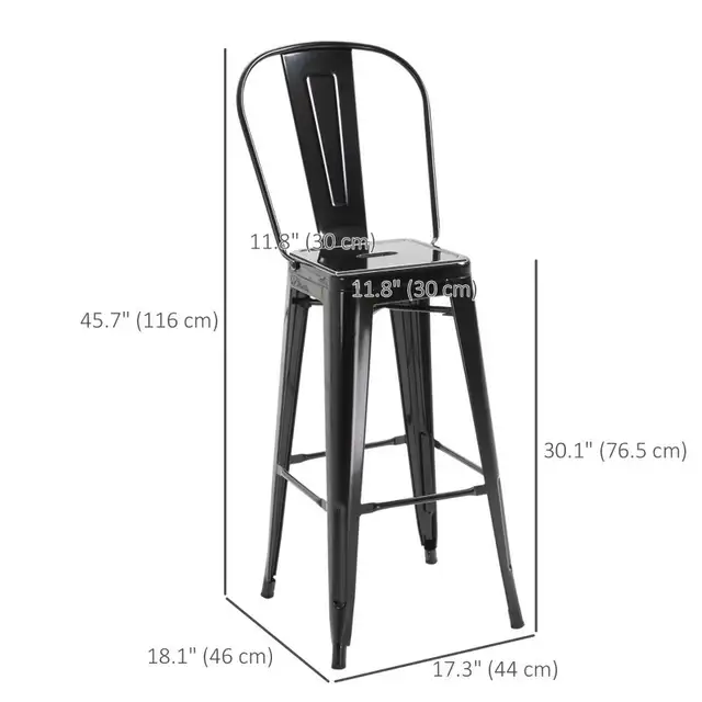 Metal Bar Stool Kitchen Industrial Breakfast Bistro Cafe  in Chairs & Recliners in Markham / York Region - Image 10