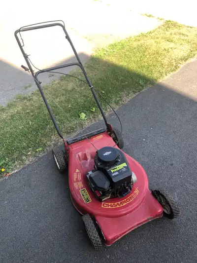 champion 20” tondeuse à essence gas lawn mower 4.5 HP poulan, View more