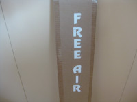 White "FREE AIR"... Vertical Post Mounting METER DECAL
