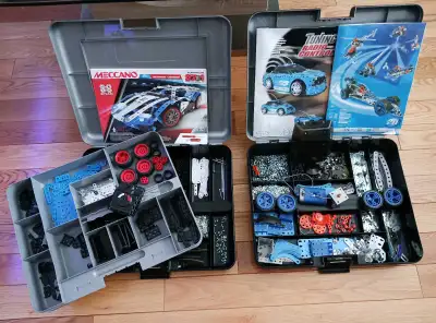 2 Jeux MECCANO Avec moteur vient dans des valises Jeu construction Au choix