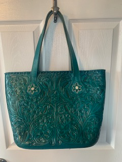 Beautiful Hand-Crafted Teal Leather Purse- Never Used $70, View more