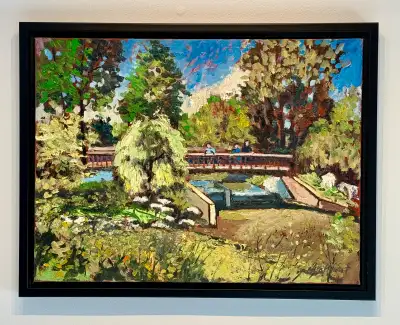 huile sur toile réalisée par Yvon Provost ( Montréal (1935 – Boucherville ). Après ses études univer...