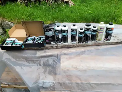 assorted spa chemicals New