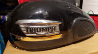 Triumph motorcycle tank fuel Bonneville decoration garage gasgaz