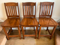 Harvest House Solid Wood Bar Stools / Kitchen Chairs