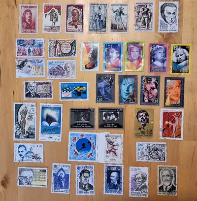 Timbres France lot 38 X Acteurs Chanteurs Théâtre Cinéma Musique, View more