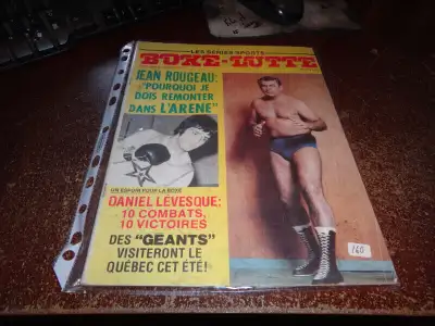 johnny rougeau quebec lutte wrestling  magazine rare vintage, View more