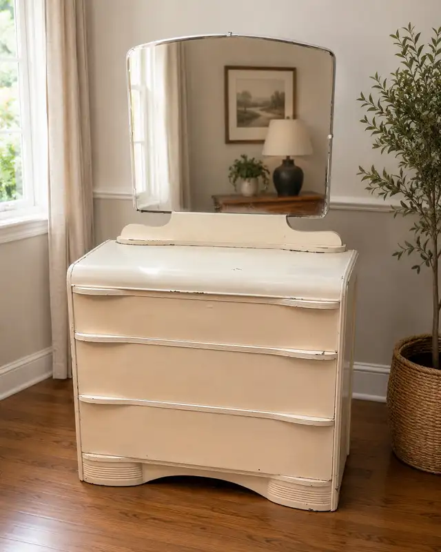 Vintage Art Deco Waterfall Dresser in Arts & Collectibles in Cole Harbour - Image 2