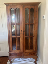 Glass and wood cabinet 