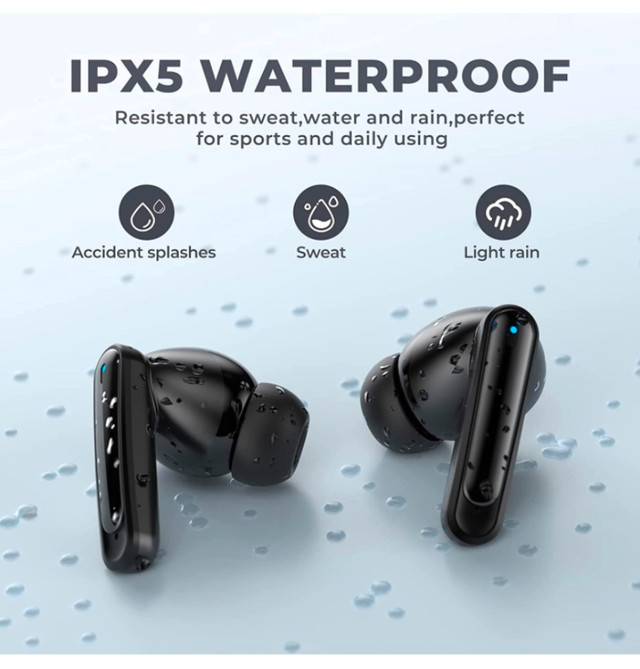 New Wireless Earbuds, Bluetooth 5.3 Earbuds, 35Hrs Playtime Blue in Other in Markham / York Region - Image 4