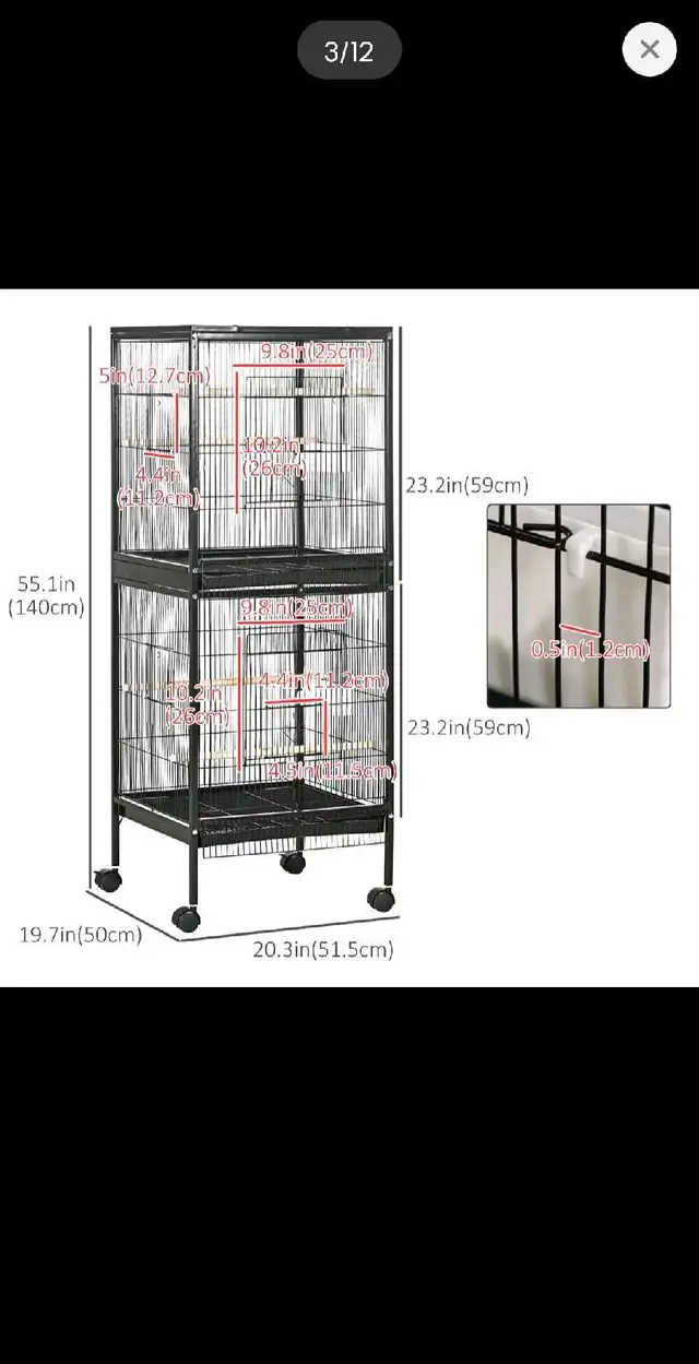 2- Tier Bird Cages560191117062328321