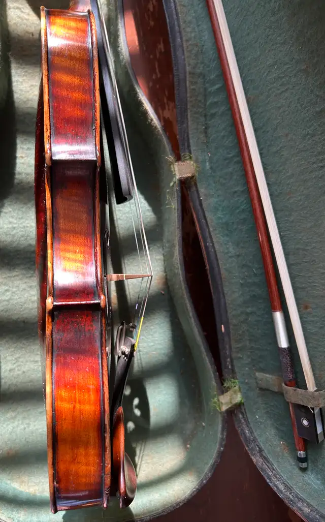 1930-40 Unlabelled German luthier 4/4 violin kit, mint $995, obo62854390566018124