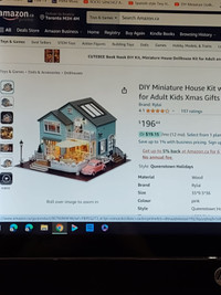 DIY Miniature House Kits 1:24 scale (2 kits still in their boxes