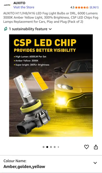 AUXITO LED Fog Light Bulbs, View more