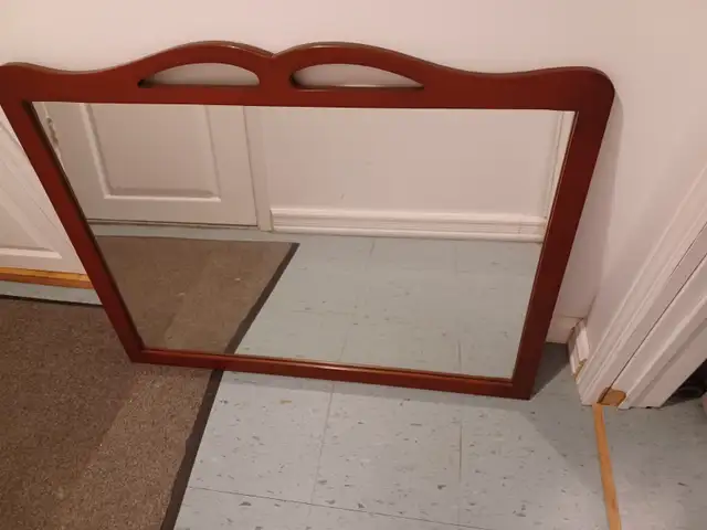 Beautiful large mirror with solid wood frame63654760284035122