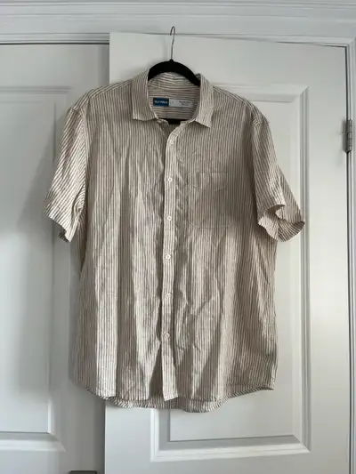 Mens Linen Blend Button Shirt , View more