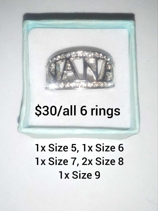 6 Brand New NANA Ring Lot For Sale in Jewellery & Watches in Renfrew