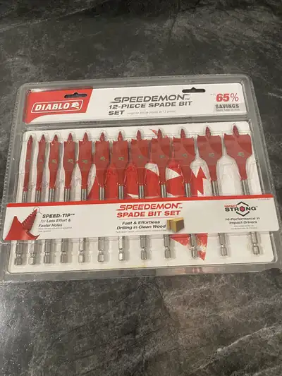 New Diablo SPEEDemon 12pc 6” Spade Set 1/4”to 1-1/4”, View more