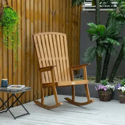Wooden Rocking Chair, Traditional Porch Rocker, Fade-Resistant, View more