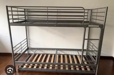 $600 obo 3 twin spring mattress from ikea come with bed Pickup leduc or can deliver for fee dependin...