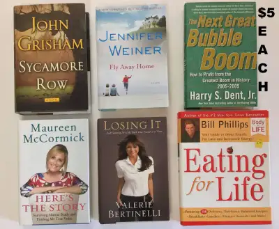 Hardcover and softcover books, View more