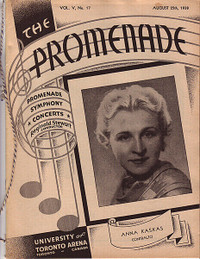 PROMENADE MAGAZINE 1938 (21 ISSUES) Symphony Concerts Programs