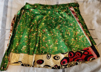Darn Good Yarn Wrapped Sari Skirt, Size Ladies S/M