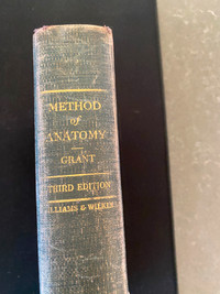 1944 Method of Anatomy - Grant 3rd edition
