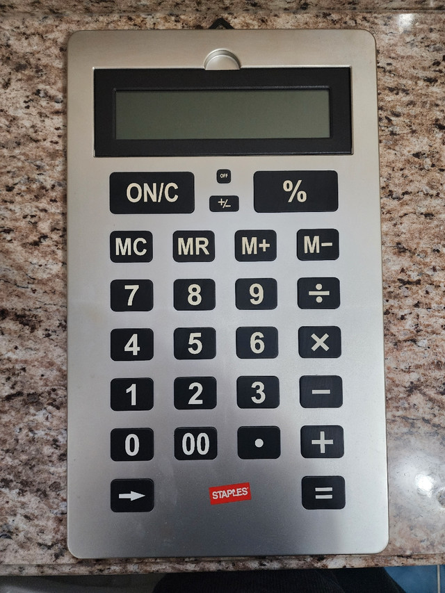 Giant oversized staples calculator 20" x 12" in Arts & Collectibles in City of Toronto
