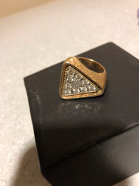Rare solid 14 gold diamond ring 9  ball rack custom made men’s 