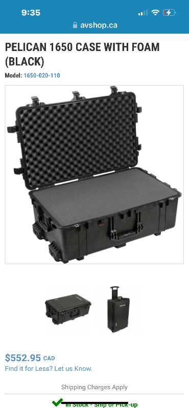 LARGE PELICAN CASE 1550 WITH FOAM in Performance & DJ Equipment in Calgary - Image 2