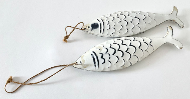 Collection. Décoration Ensemble 2 poissons en fer moulé dans Art et objets de collection  à Lévis - Image 3