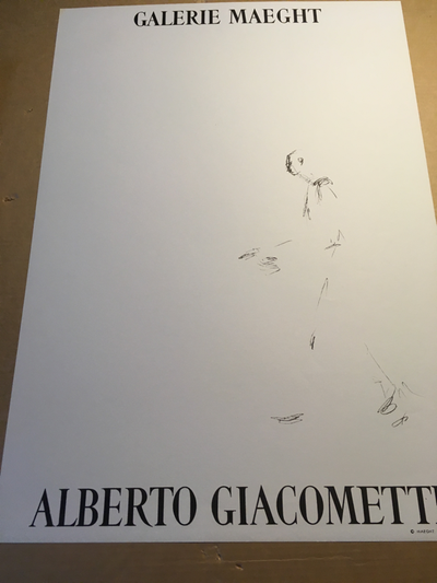 I am offering a classic poster from Alberto Giacometti, (1901 - 1966). DETAILS: Artwork: Homme Qui M...