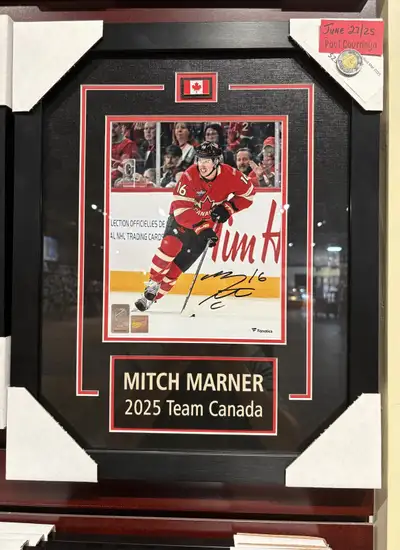 Mitch Marner 4 Nations 8x10 Signed Framed 16x20 w/coa , View more