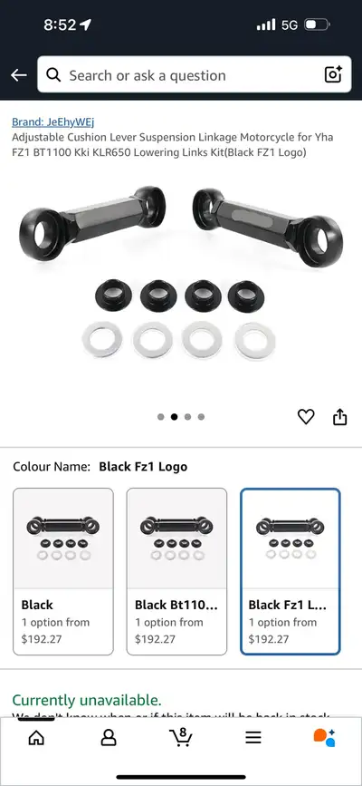 New in box Yamaha Fz1 suspension link kit new also fits both bikes(diecastkking)