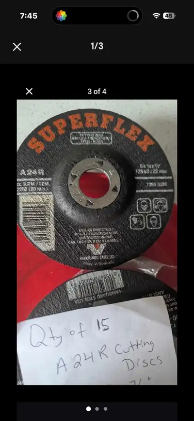 15 Superflex  A 24R Cutting Discs, View more