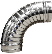 Coude spiralé pour ventilation industrielle