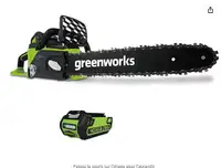 Scie mécanique à batterie 40V Greenworks - NEUF!