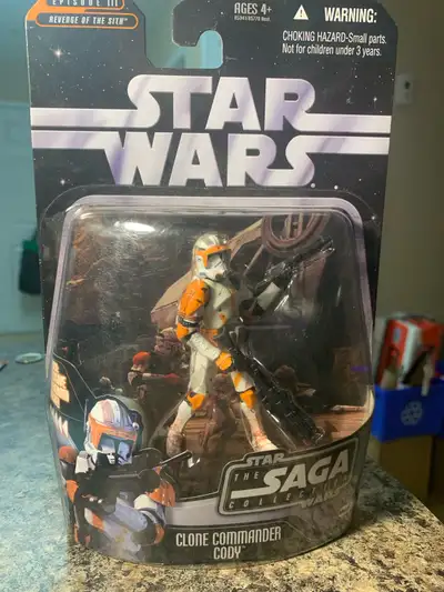 Own a piece of the Star Wars saga with this Clone Commander Cody action figure from the Saga Collect...