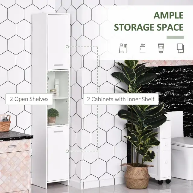 Narrow tall Bathroom Vanities,  Bathroom Cabinets with 2 Doors in Storage & Organization in Markham / York Region - Image 4