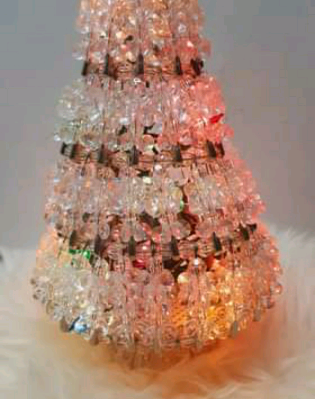 Vintage Folk Art Safety Pin Clear Star Beads Christmas Tree  in Arts & Collectibles in Ottawa - Image 3