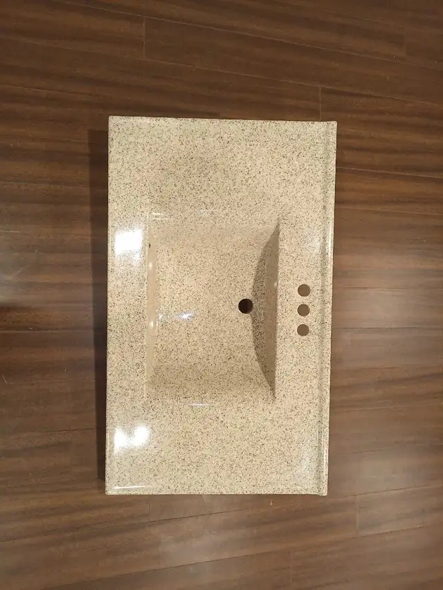37 inch x 22-1/4 inch 3 Hole Vanity Top with Sink