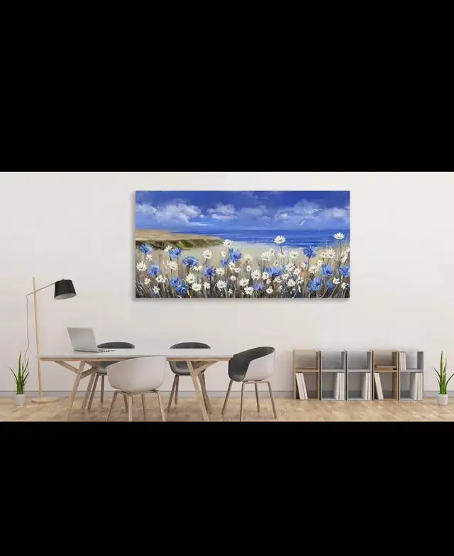 Large Coastal Flowers Wall Art for Living Room Decor Framed Art  in Home Décor & Accents in Hamilton - Image 5