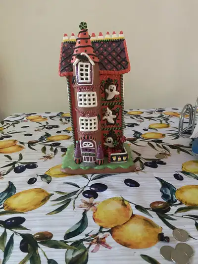 Halloween Light-Up Gingerbread House, View more