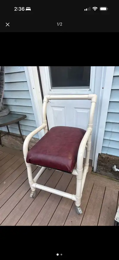 PVC ROLLING MEDICAL CHAIR SHOWER CHAIR TRANSFER CHAIR , View more
