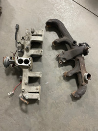 AMC/jeep 4.2l intake and exhaust manifolds. 