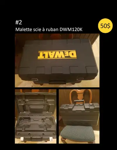 Mallette DeWalt DWM120K, ecllent état. Cette mallette est idéale pour ranger et transporter votre sc...