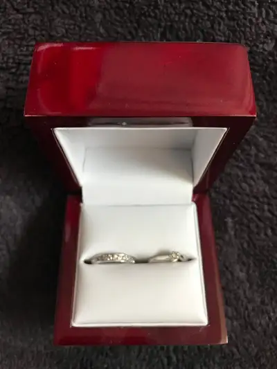2 Diamond  rings, white gold one is  band, View more